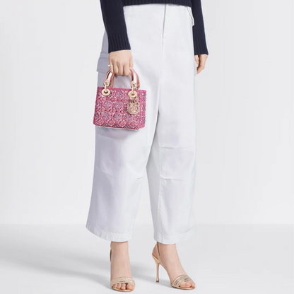 LADY DIOR MINI WITH PEARLS
