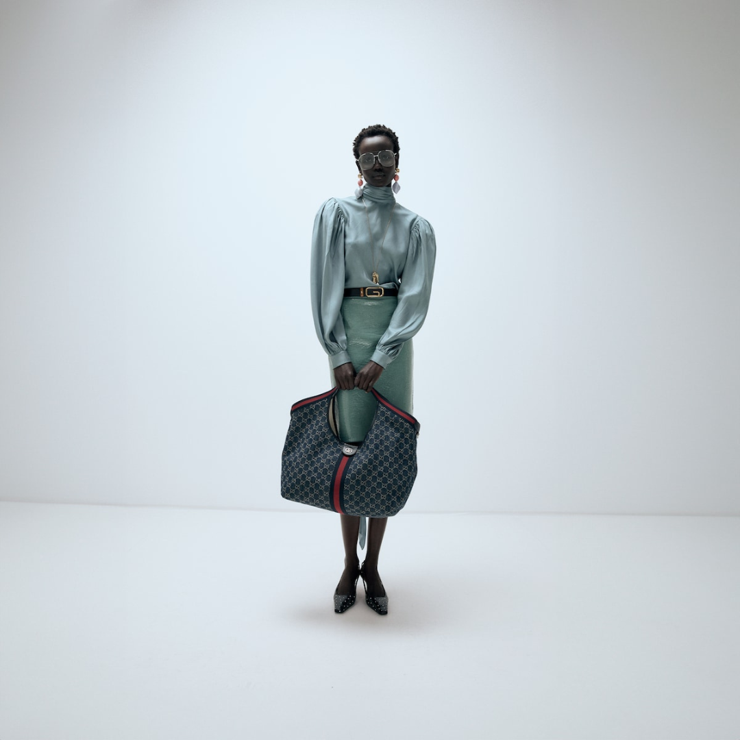 LARGE GUCCI GIGLIO SHOPPER BAG