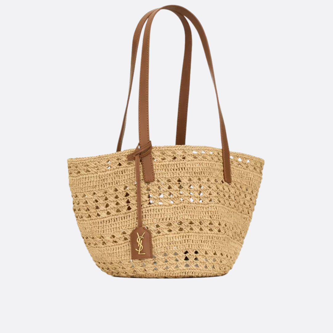 YVES SAINT LAURENT HAND BAG MADE OF RAFFIA