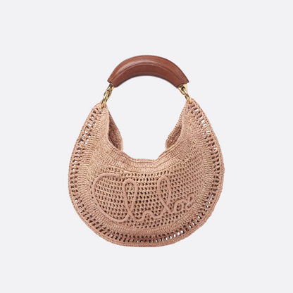 CHLOÉ SUMMER BANANA BAG MADE OF RAFFIA