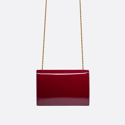 SAINT LAURENT KATE SMALL SHOULDER BAG IN LACQUERED LEATHER