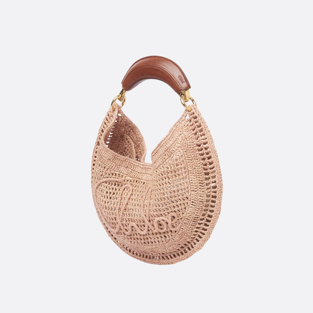 CHLOÉ SUMMER BANANA BAG MADE OF RAFFIA