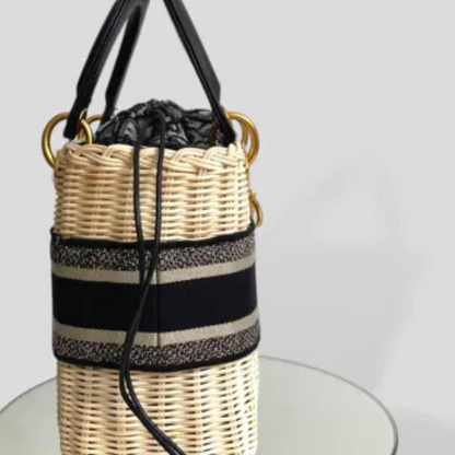 DIOR LADY DIOR HANDBAG MADE OF RATTAN