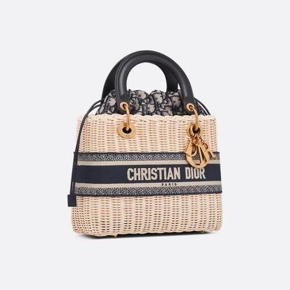 DIOR LADY DIOR HANDBAG MADE OF RATTAN
