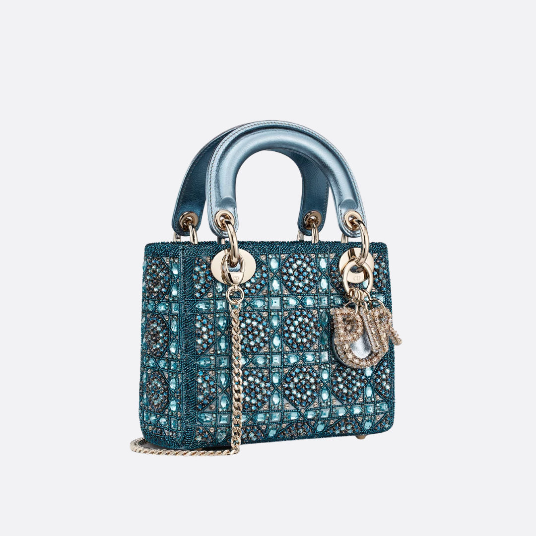 LADY DIOR MINI WITH PEARLS