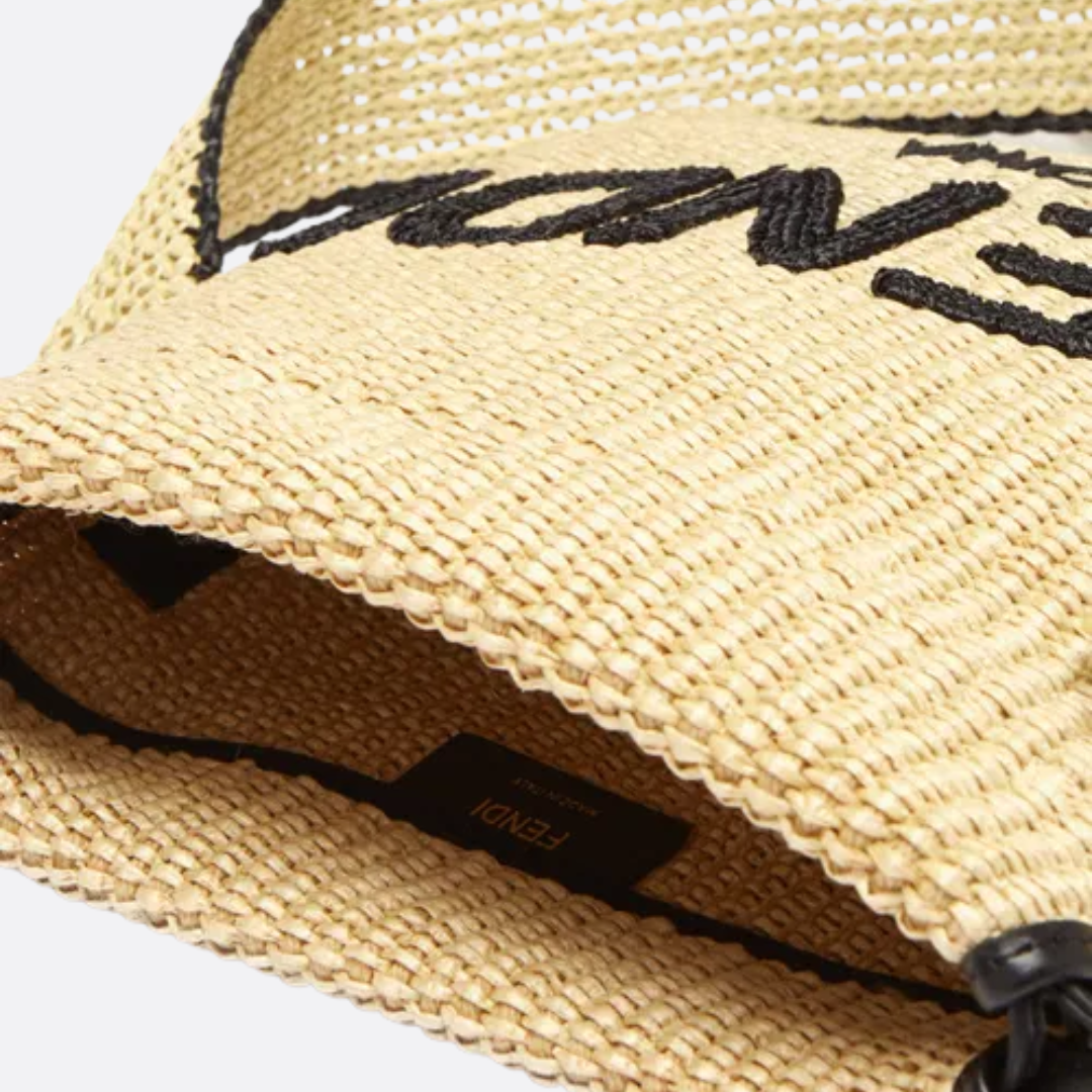 FENDI SMALL RAFFIA HANDBAG