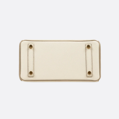 HERMÈS BIRKIN 25 HSS BAG IN CHALK / GRIS TOURTERELLE MADE OF TOGO LEATHER