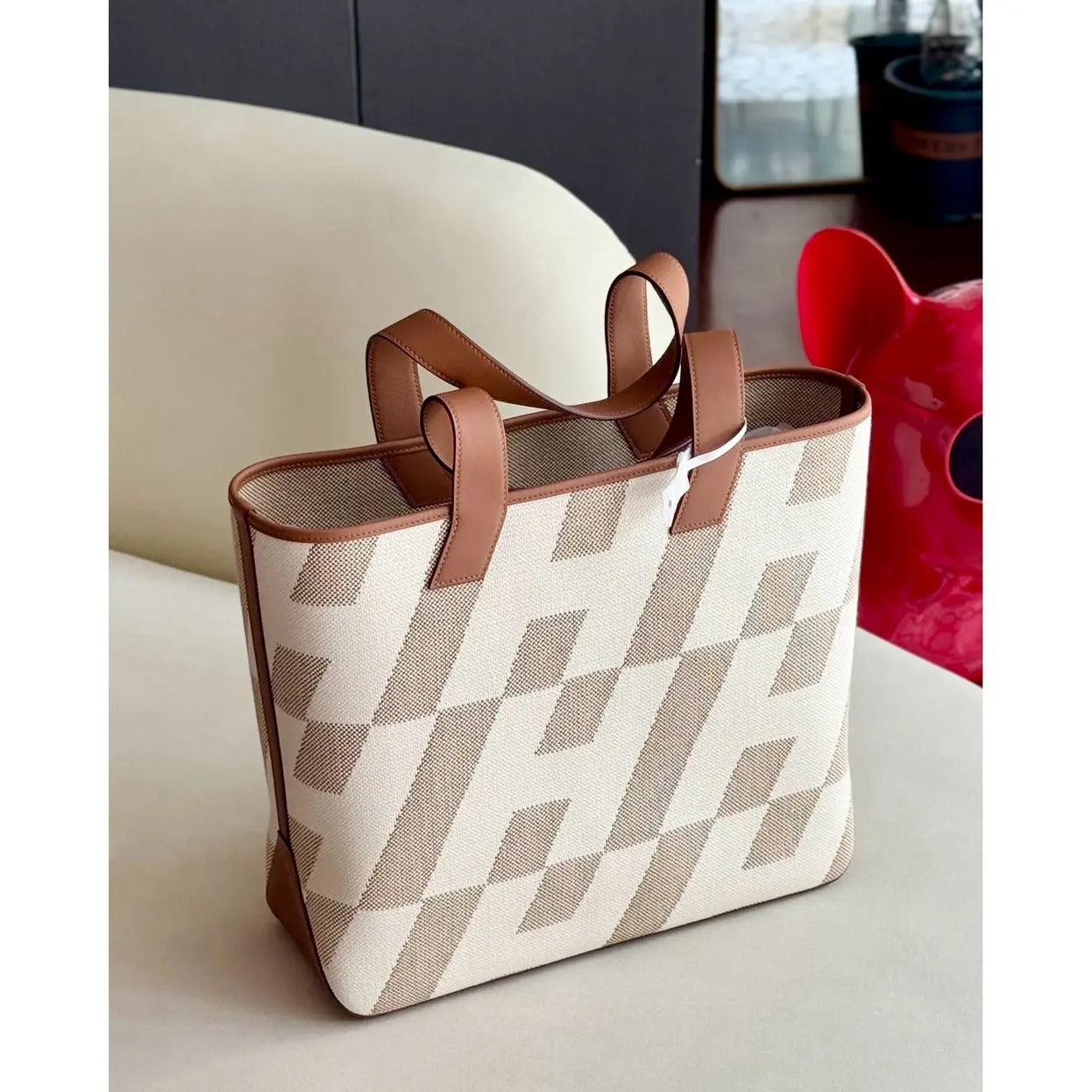 SLANTED H SHOPPING BAG 40 BY HERMÈS