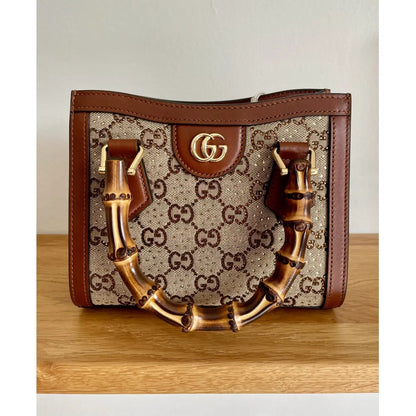 GUCCI DIANA SMALL TOTE BAG WITH CRYSTALS