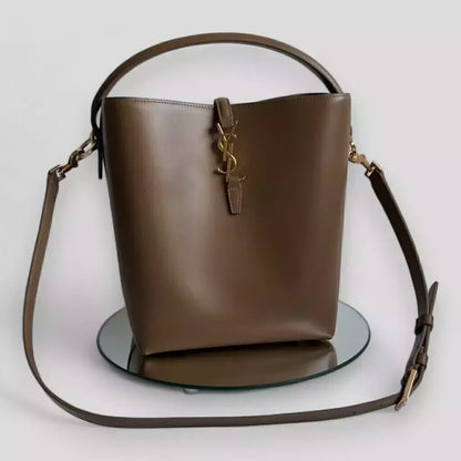 SAINT LAURENT LE 37 BUCKET BAG IN SHINY LEATHER